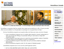Tablet Screenshot of homesharecanada.org